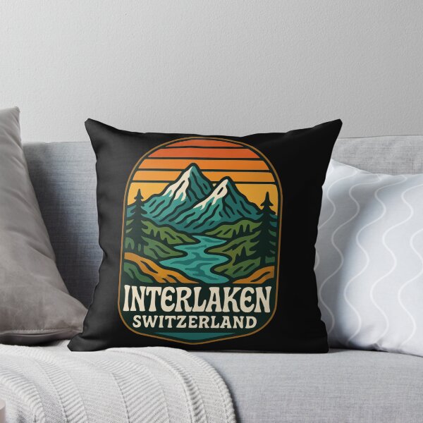 Item preview, Interlaken Switzerland Landscape Travel Retro designed and sold by TomFrontierArt.