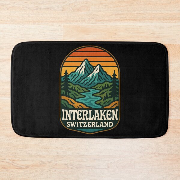 Item preview, Interlaken Switzerland Landscape Travel Retro designed and sold by TomFrontierArt.