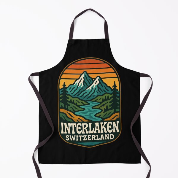 Item preview, Interlaken Switzerland Landscape Travel Retro designed and sold by TomFrontierArt.