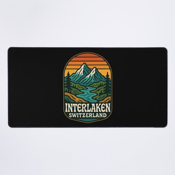 Item preview, Interlaken Switzerland Landscape Travel Retro designed and sold by TomFrontierArt.