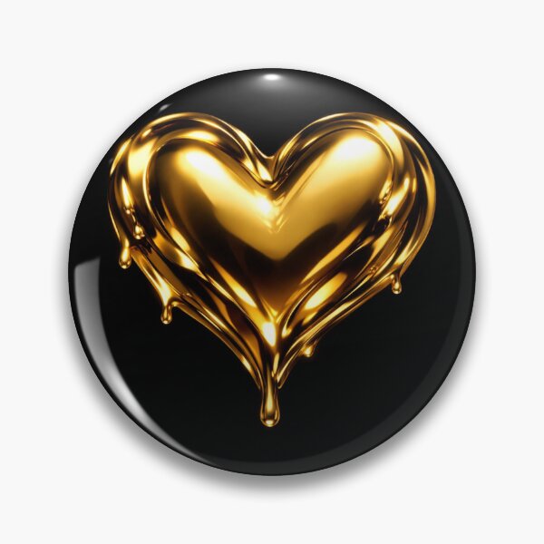 Item preview, Liquid Gold Heart – Luxury Metallic Love Design designed and sold by craftedd.