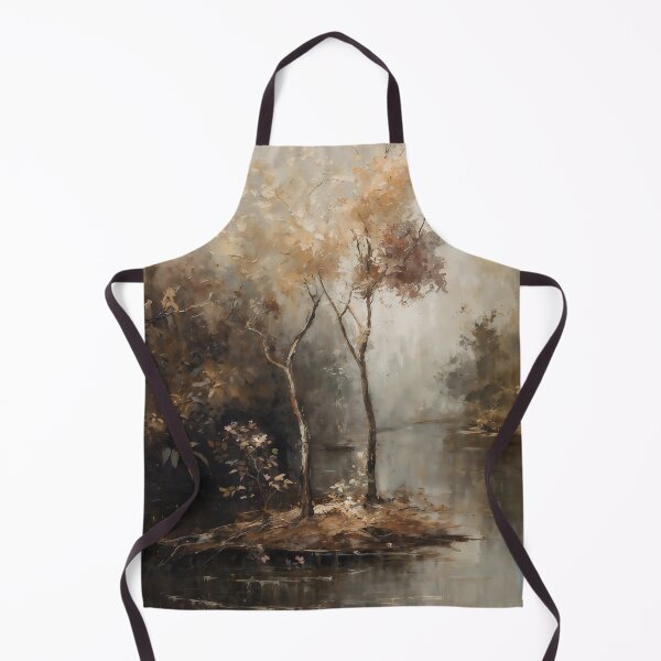 Item preview, Ethereal Lakeside Trees Impressionist Landscape Painting designed and sold by Sergey Sedunov.