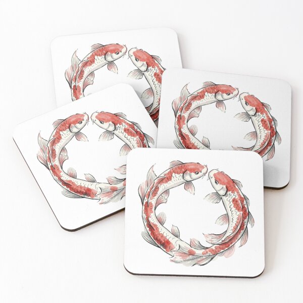 Item preview, koi fish circle designed and sold by catcurio.