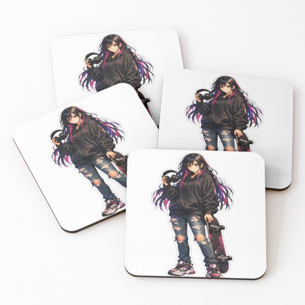 Item preview, Cyberpunk Anime Street Girl – Neon Urban Aesthetic Anime Girl Streetwear Illustration designed and sold by ArtWaveStudio8.