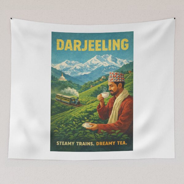 Item preview, Darjeeling Himalayan Railway and Tea Gardens Beneath Kanchenjunga in the Eastern Himalayas of West Bengal designed and sold by Aryabek.