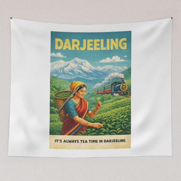 Item preview, Darjeeling Tea Plantations and Himalayan Railway Landscapes Beneath Kanchenjunga in West Bengal designed and sold by Aryabek.