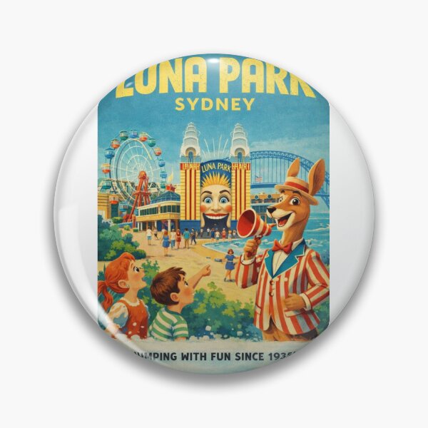 Item preview, Luna Park Sydney and Sydney Harbour Bridge Views from Milsons Point on Sydney Harbour designed and sold by Aryabek.