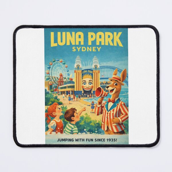 Item preview, Luna Park Sydney and Sydney Harbour Bridge Views from Milsons Point on Sydney Harbour designed and sold by Aryabek.