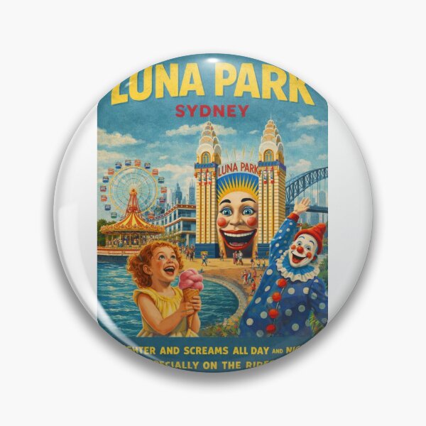 Item preview, Luna Park Sydney and Sydney Harbour Bridge Waterfront at Milsons Point Along Port Jackson in New South Wales designed and sold by Aryabek.