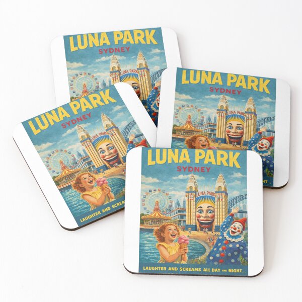 Item preview, Luna Park Sydney and Sydney Harbour Bridge Waterfront at Milsons Point Along Port Jackson in New South Wales designed and sold by Aryabek.