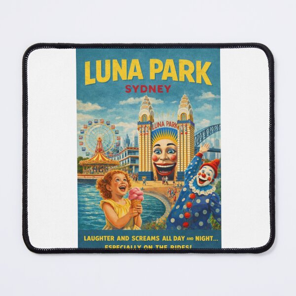 Item preview, Luna Park Sydney and Sydney Harbour Bridge Waterfront at Milsons Point Along Port Jackson in New South Wales designed and sold by Aryabek.