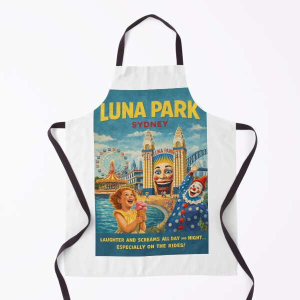 Item preview, Luna Park Sydney and Sydney Harbour Bridge Waterfront at Milsons Point Along Port Jackson in New South Wales designed and sold by Aryabek.
