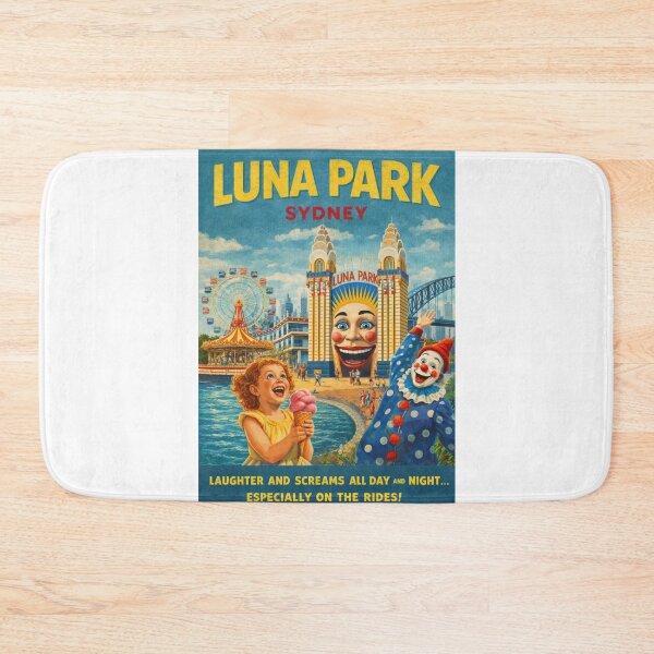 Item preview, Luna Park Sydney and Sydney Harbour Bridge Waterfront at Milsons Point Along Port Jackson in New South Wales designed and sold by Aryabek.