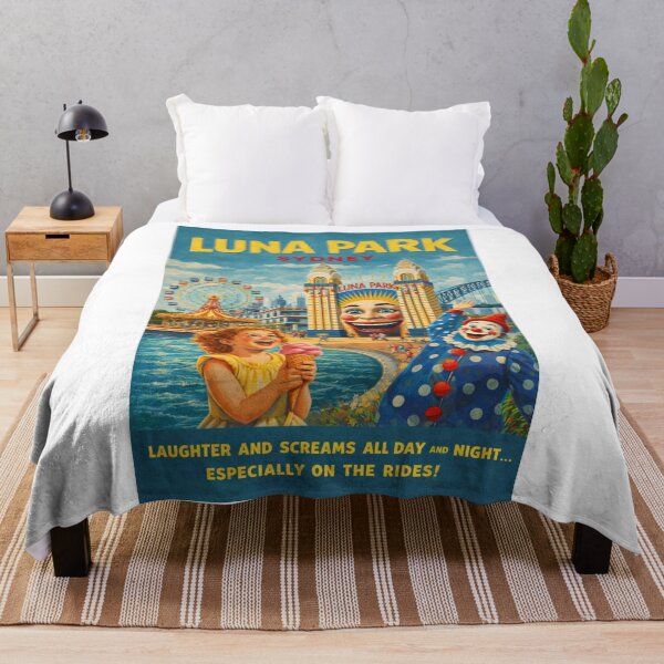 Item preview, Luna Park Sydney and Sydney Harbour Bridge Waterfront at Milsons Point Along Port Jackson in New South Wales designed and sold by Aryabek.