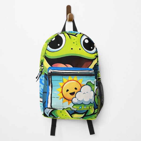 Item preview, Funny Frog Weather Reporter – Flies Forecast Cartoon Illustration designed and sold by LineLoo.