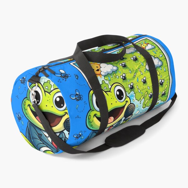 Item preview, Funny Frog Weather Reporter – Flies Forecast Cartoon Illustration designed and sold by LineLoo.