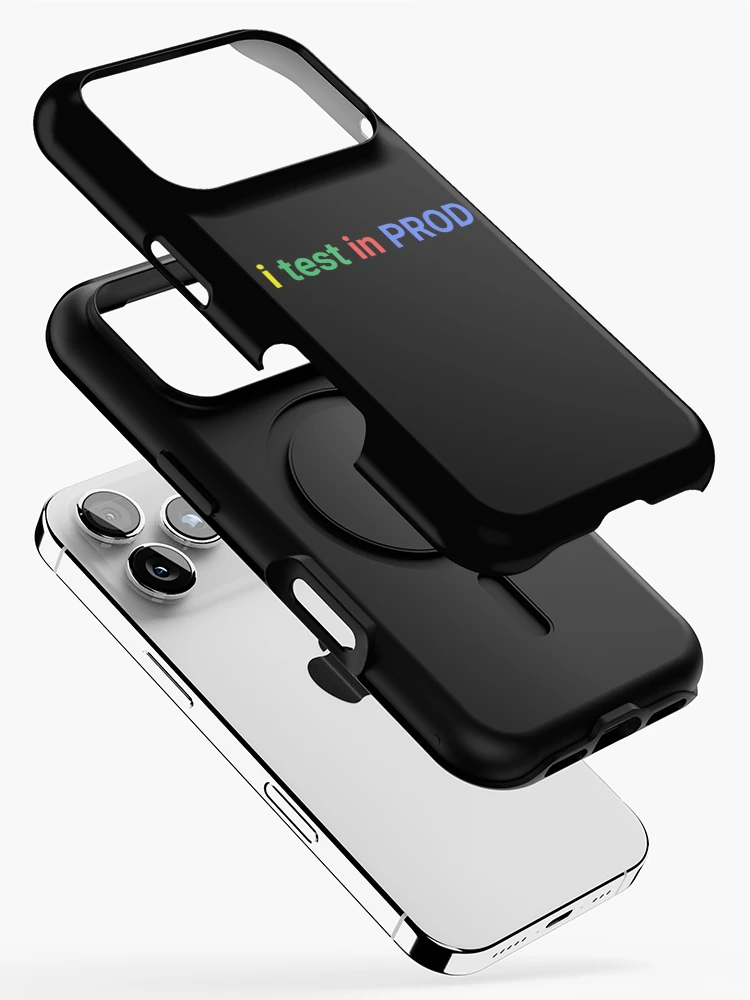 Thumbnail 2 of 4, iPhone Case, I Test In Prod Funny Programmer Developer Coding Humor designed and sold by River Silva.