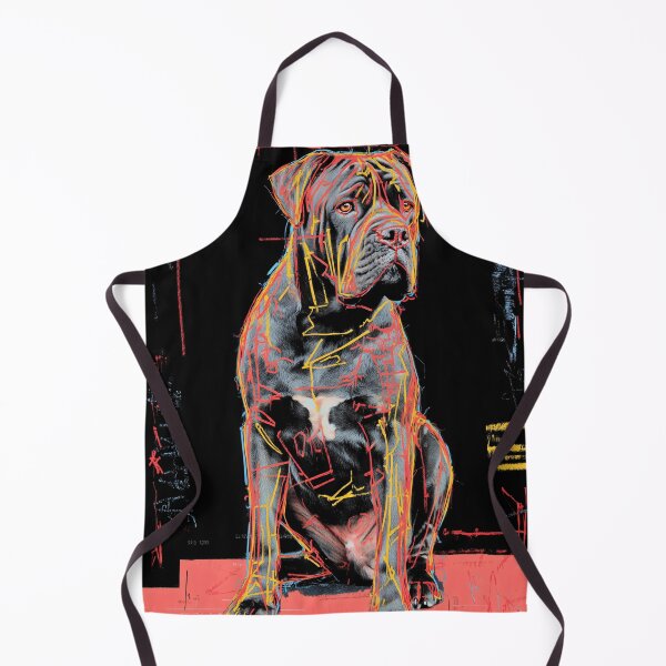 Item preview, Colorful Cane Corso on Black Background designed and sold by lautir.