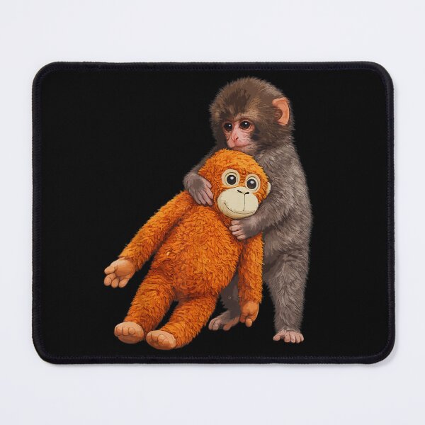 Item preview, Cute Baby Monkey Hugging Plush Toy Adorable Animal Design designed and sold by River Silva.