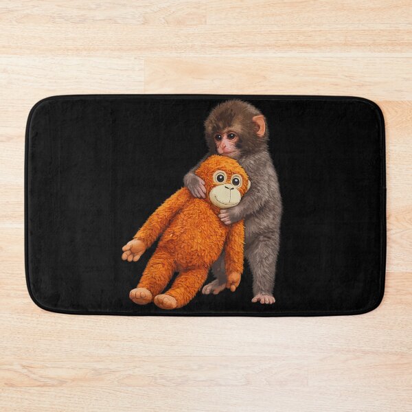 Item preview, Cute Baby Monkey Hugging Plush Toy Adorable Animal Design designed and sold by River Silva.