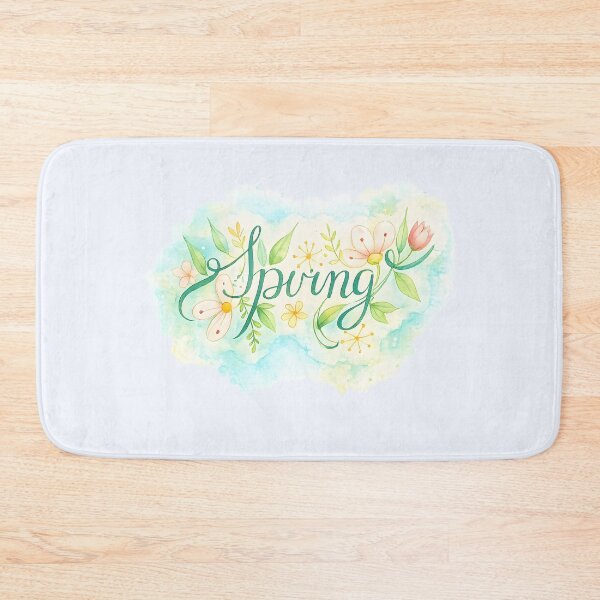 Item preview, Spring Floral Script – Watercolor Botanical Lettering designed and sold by blankTeeShirt.