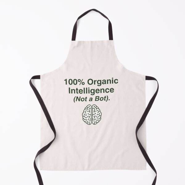 Item preview, 100% Organic Intelligence Not a Bot - Funny Anti-AI Quote Art designed and sold by SylwiaPrint.
