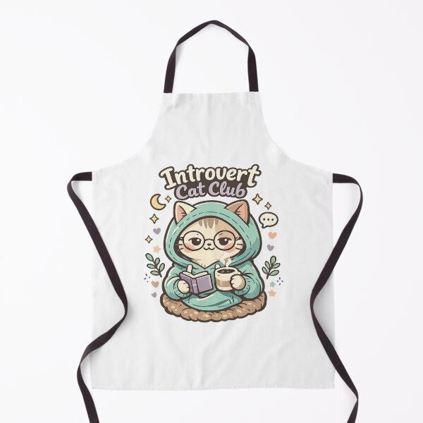 Item preview, Introvert Cat Club Cute Kawaii Cat Reading Coffee Lover Hoodie Cat Sticker designed and sold by ArtWaveStudio8.