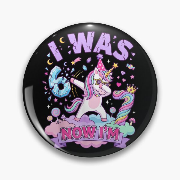 Item preview, Now I'm 6 Cute Unicorn Birthday Party Kids Shirt designed and sold by River Silva.