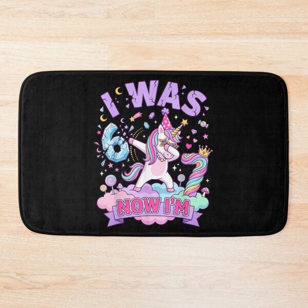 Item preview, Now I'm 6 Cute Unicorn Birthday Party Kids Shirt designed and sold by River Silva.