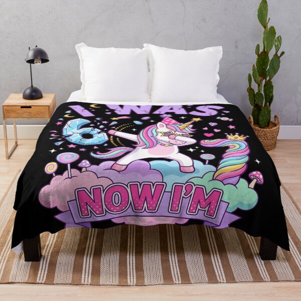 Item preview, Now I'm 6 Cute Unicorn Birthday Party Kids Shirt designed and sold by River Silva.