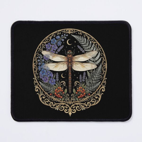 Item preview, Vintage Celestial Dragonfly Botanical Illustration | Mystic Nature Garden Art designed and sold by GRYFFWEAR.