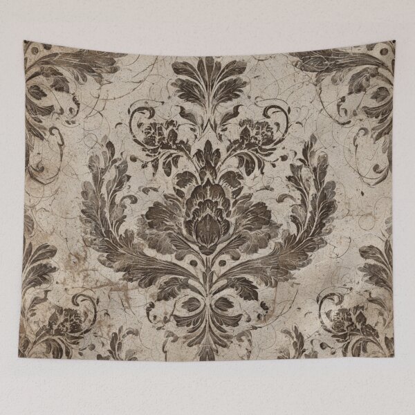 Item preview, Decoupage Vintage Brown Floral Damask 1900 Victorian Pattern designed and sold by GrinGalore.