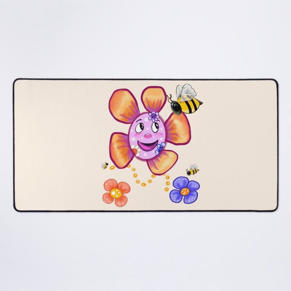 Item preview, Retro Smiley Flower & Happy Bee – 70s Floral Good Vibes Design designed and sold by Artonmytee.