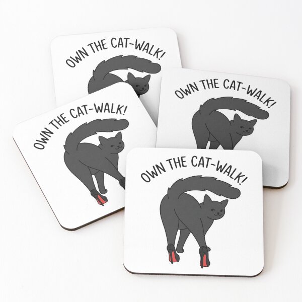 Item preview, Own The Cat-Walk – Funny Fashion Cat Pun | Black Cat in High Heels designed and sold by aiqdelicia.