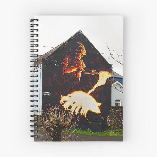 Item preview, Fire Wolf Forged by Blacksmith – Fantasy Street Art Mura designed and sold by ivon55.
