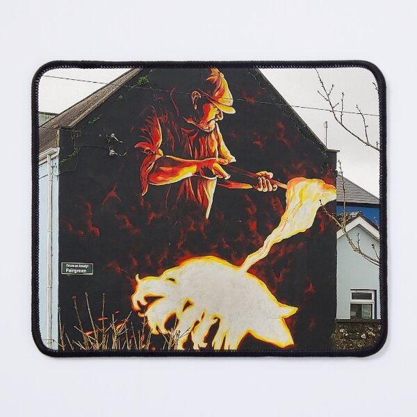Item preview, Fire Wolf Forged by Blacksmith – Fantasy Street Art Mura designed and sold by ivon55.