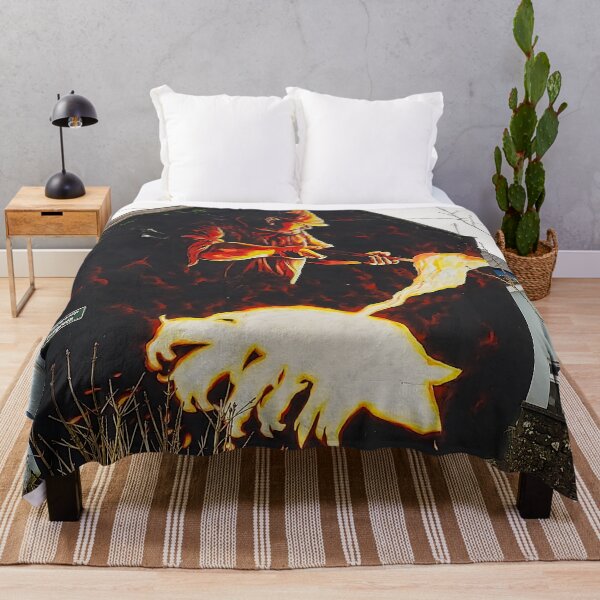 Item preview, Fire Wolf Forged by Blacksmith – Fantasy Street Art Mura designed and sold by ivon55.