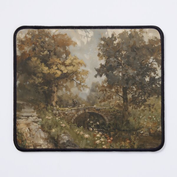 Item preview, Vintage Summer Landscape with Stone Bridge Painting designed and sold by Sergey Sedunov.