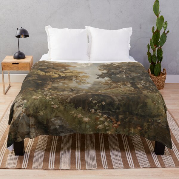 Item preview, Vintage Summer Landscape with Stone Bridge Painting designed and sold by Sergey Sedunov.