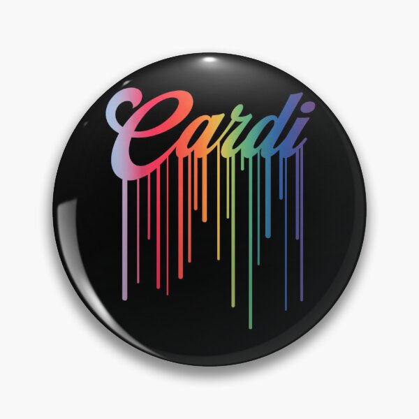Item preview, Cardi Rainbow Drip Aesthetic Colorful Typography Art designed and sold by Phil Ben.