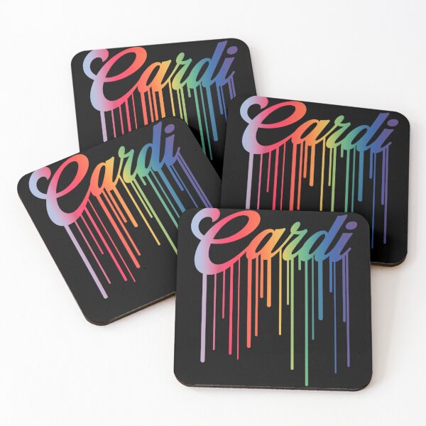 Item preview, Cardi Rainbow Drip Aesthetic Colorful Typography Art designed and sold by Phil Ben.