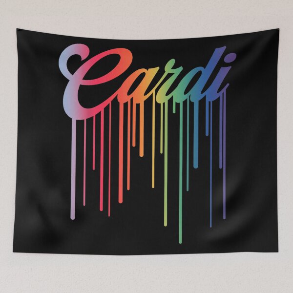 Item preview, Cardi Rainbow Drip Aesthetic Colorful Typography Art designed and sold by Phil Ben.