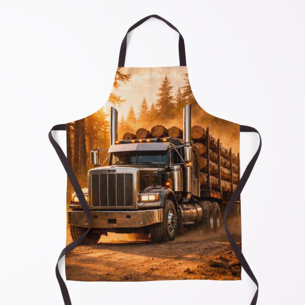 Item preview, Epic Hyper-Realistic Logging Truck in Forest at Golden Hour – 3D Photorealistic Semi Truck Poster, T-Shirt & Sticker Design designed and sold by Creative Design Studio.