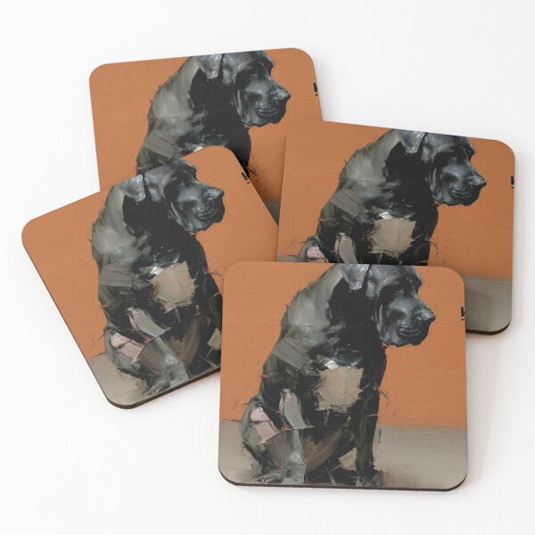 Item preview, Black Cane Corso Against Orange Background designed and sold by lautir.