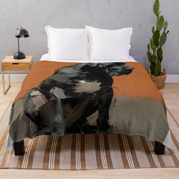 Item preview, Black Cane Corso Against Orange Background designed and sold by lautir.