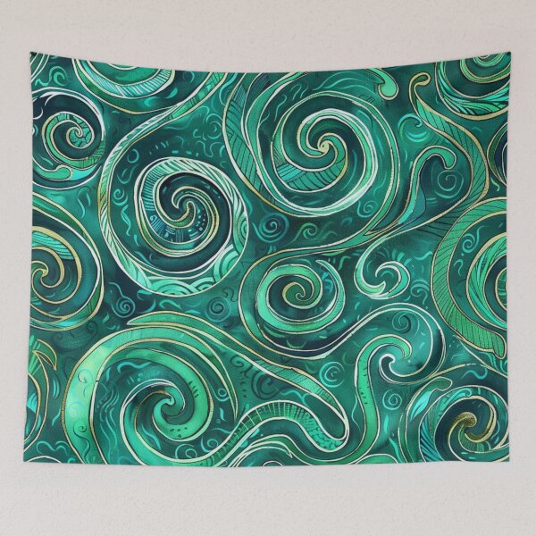 Item preview, New Zealand Māori Paua Pattern Koru Design 857 designed and sold by GrinGalore.