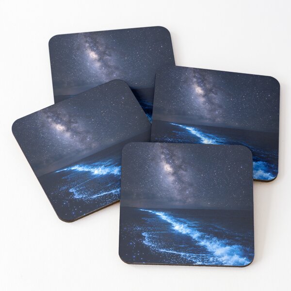 Item preview, Bioluminescent Shore Under the Milky Way designed and sold by Yomere.