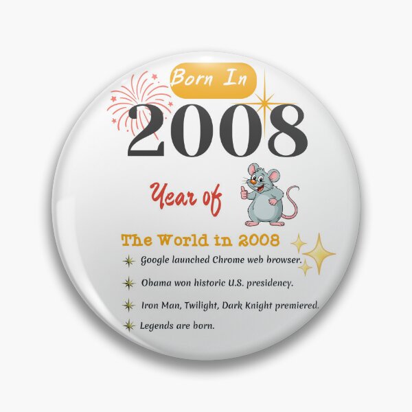 Item preview, 2008 Birthday Year Celebration Design | Minimalist Design designed and sold by CheersTOGETHER.