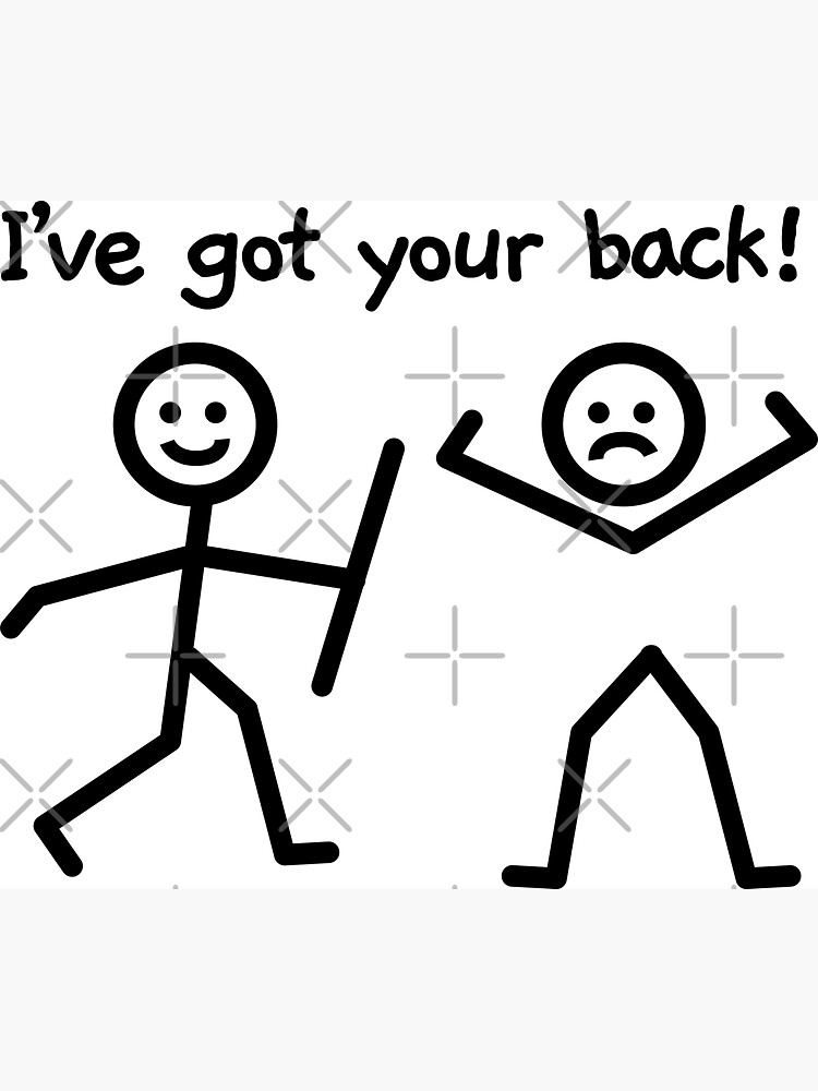 I've Got Your Back Funny Stick Figure Humor Magnet for Sale by  SassyYetClassy