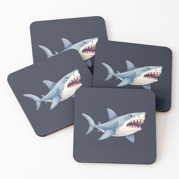 Item preview, Great White Shark - Minimalist Deep Blue designed and sold by pixeldizajn.